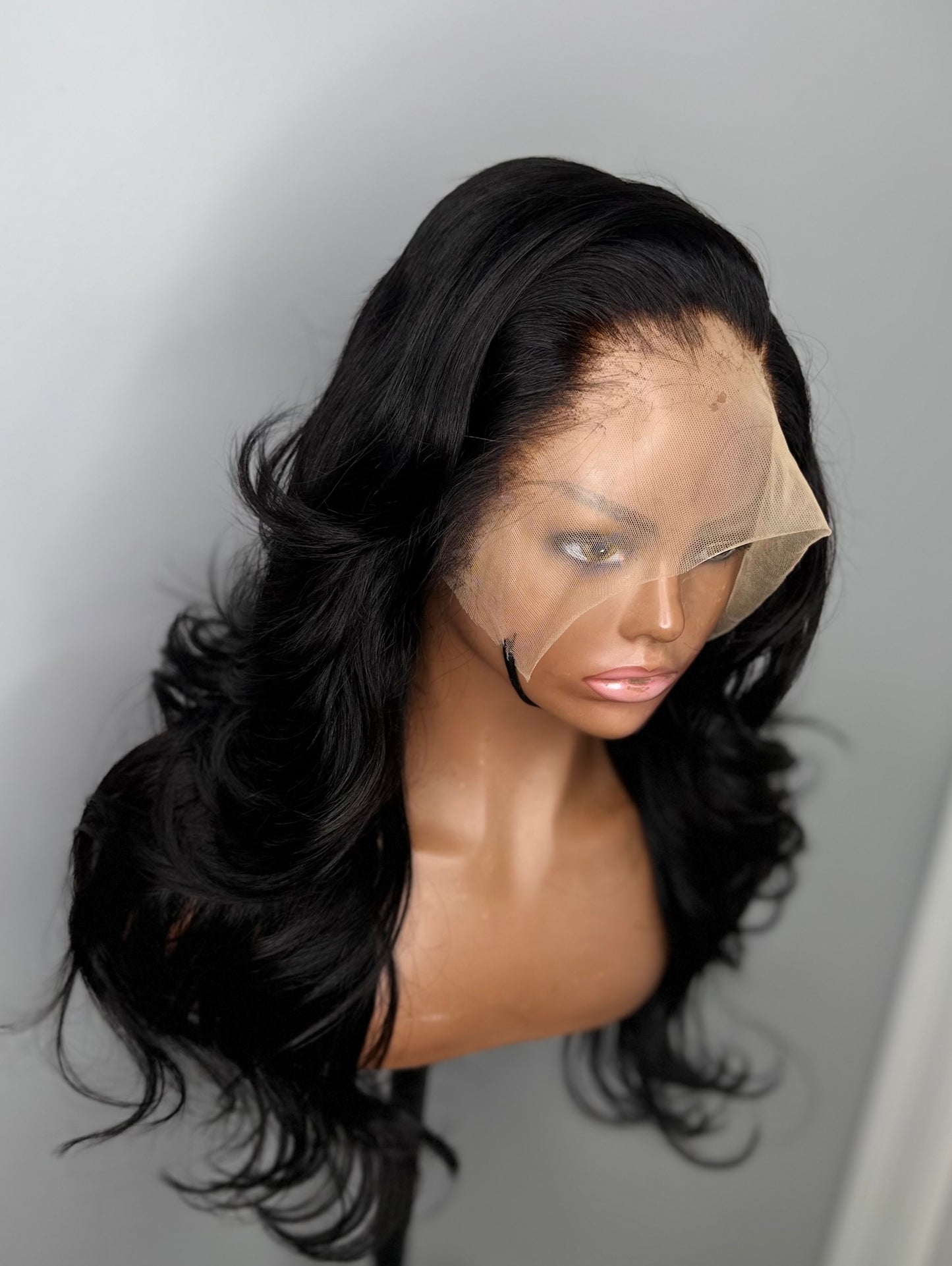Side part layered wig