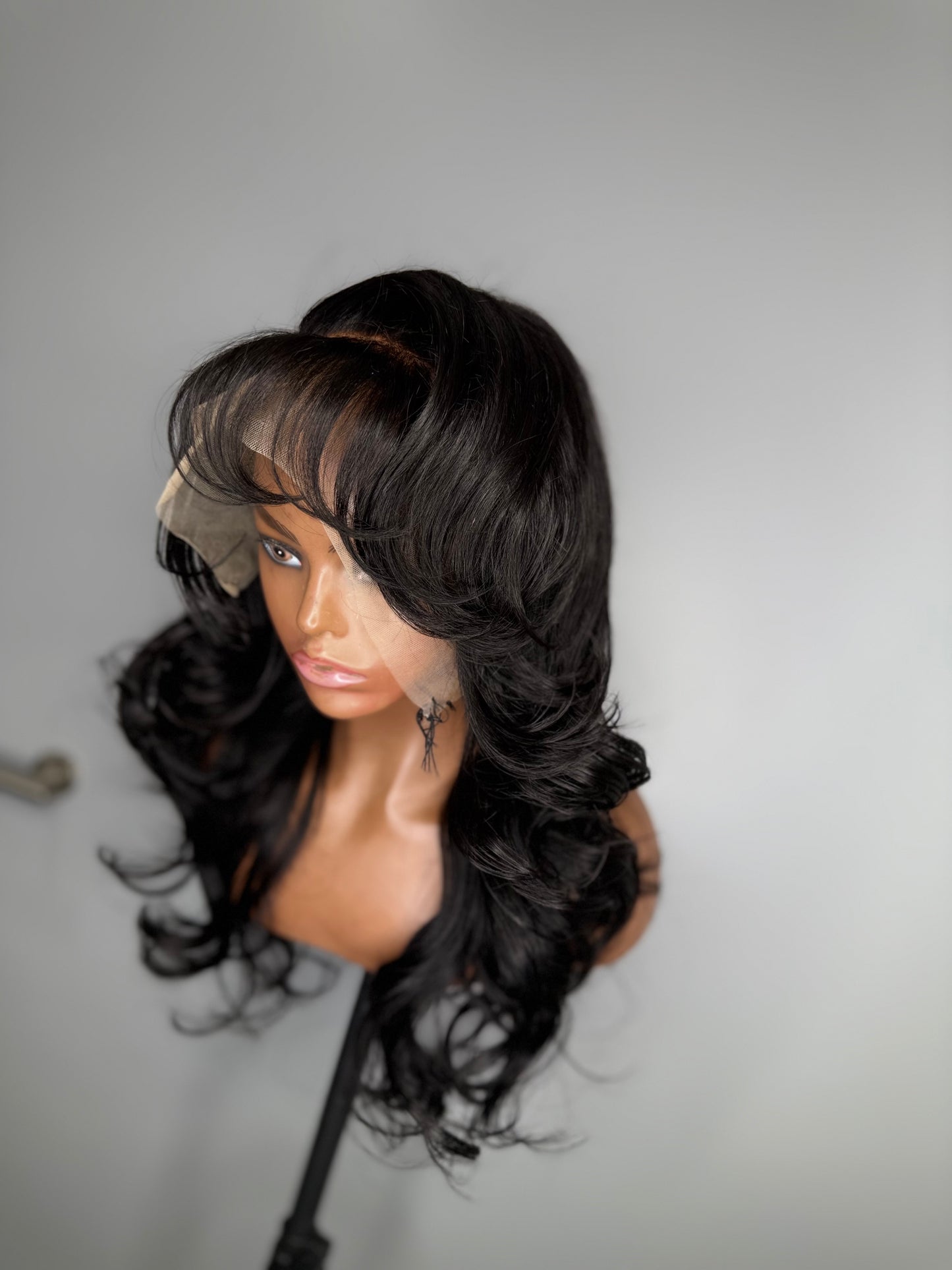 Layered bang wig