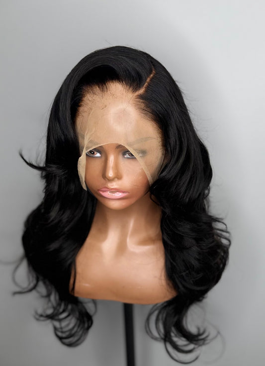 Side part layered wig